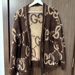 Brown Patterned Women's Sweater